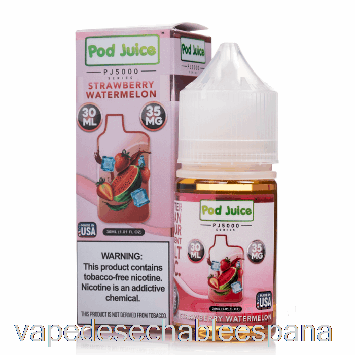 Vape Desechable España Fresa Sandía - Jugo De Vaina Pj5000 - 30ml 55mg